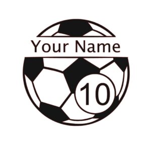 Custom Soccer Vinyl Decal - Fútbol Bumper Sticker, for Tumblers, Laptops, Car Windows - Pick Your Players Name, Number, Size and Color