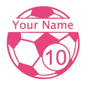 Custom Soccer Vinyl Decal - Fútbol Bumper Sticker, for Tumblers, Laptops, Car Windows - Pick Your Players Name, Number, Size and Color