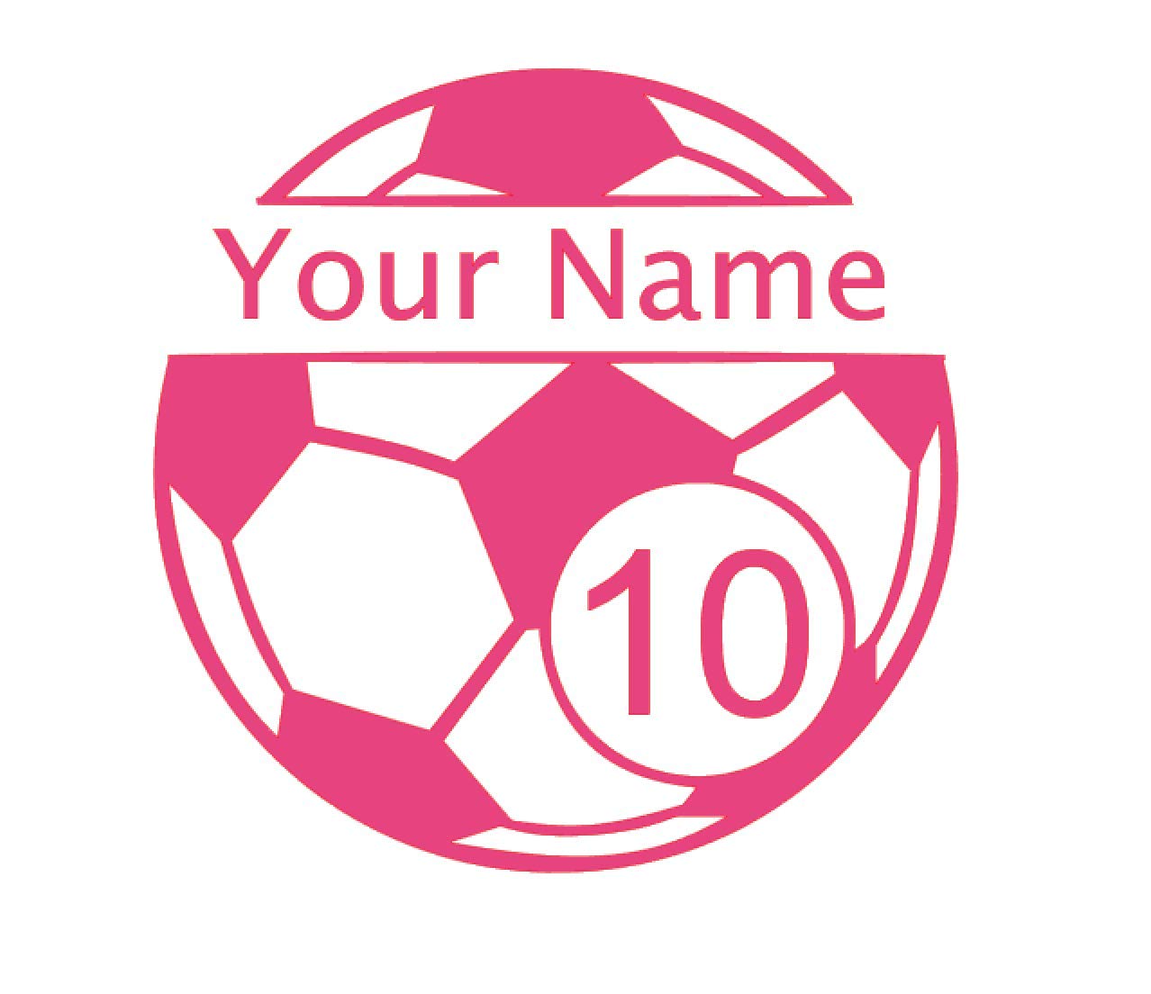 Custom Soccer Vinyl Decal - Fútbol Bumper Sticker, for Tumblers, Laptops, Car Windows - Pick Your Players Name, Number, Size and Color