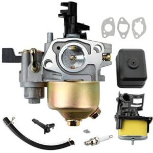 Gx160 Carburetor for Honda GX120 GX160 GX200 5.5HP 6.5 HP Small Engine carb Replaces# 16100-ZH8-W61，include Air Filter Housing with air Filter Assembly - By LEIMO