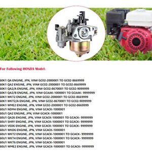 Gx160 Carburetor for Honda GX120 GX160 GX200 5.5HP 6.5 HP Small Engine carb Replaces# 16100-ZH8-W61，include Air Filter Housing with air Filter Assembly - By LEIMO