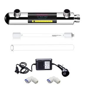 geekpure 6 watt uv water filter upgrade for reverse osmosis ro filtration system(0.5-1 gpm)