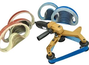 40a & 100 belts pipe polisher grind sander by bluerock tools belts fits metabo