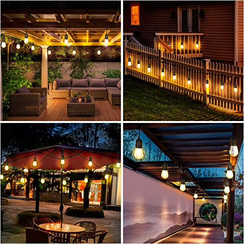 YOSION 60ft Heavy-Duty Commercial-Grade Waterproof Outdoor String Lights with Hanging Sockets for Backyard Garden Patio Pergola Gazebo Bistro Bedroom Christmas Wedding Party
