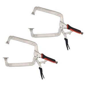 monster & master 18" c-clamp locking pliers with swivel pads, 2-piece, mm-cp-007x2