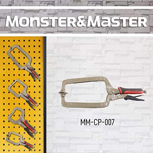 Monster & Master 18" C-clamp Locking Pliers with Swivel Pads, 2-Piece, MM-CP-007x2