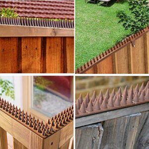 20 Pack 20 Ft Bird Spikes Defender Cats Scare Spikes, Critters Deterrent & Control Anti-Climbing Protect Fence Walls, Railing, Walls and Roof