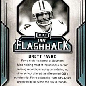 2019 Leaf Draft Flashback Gold #3 Brett Favre Green Bay Packers NFL Football Card (RC - Rookie Card) NM-MT