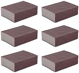 liyafy 120# grit sponge emery cloth sandpaper blocks buffing diamond polishing pads hand sanding tool 6pcs