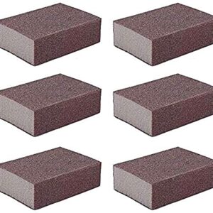 Liyafy 120# Grit Sponge Emery Cloth Sandpaper Blocks Buffing Diamond Polishing Pads Hand Sanding Tool 6pcs