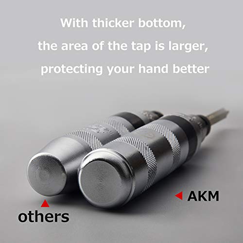 AKM 1/2" Hand Manual Reversible Impact Driver Set Extractor-12 PCS Impact Screwdriver S2 Steel Much More Durable Disengage Rusted Fasteners or Frozen Bolts