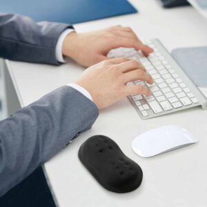 Vankey Mouse Wrist Rest, Soft Memory Foam Wrist Support for Mouse, Non-Slip Base, Comfortable and Wrist Pain Relief, Black