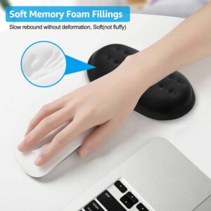 Vankey Mouse Wrist Rest, Soft Memory Foam Wrist Support for Mouse, Non-Slip Base, Comfortable and Wrist Pain Relief, Black