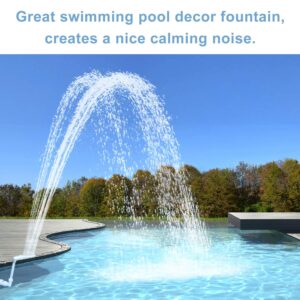 Pool Waterfall Spray Pond Fountain - Water Fun Sprinklers Above In Ground Swimming Pool Decoration, Swimming-Pool Spa Accessories, Adjustable Pool Aerator Cool Warm Water Temperatures Backyard Decor