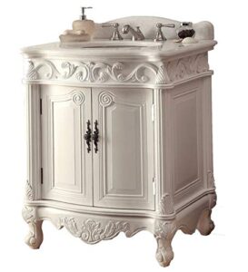 benton collection 27" hayman antique white classic style old fashioned bathroom vanity bc-2917w-aw-27