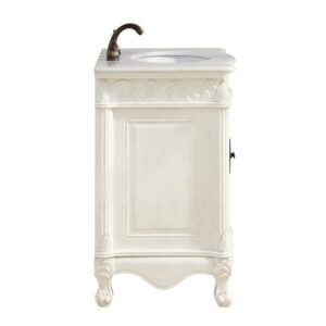 Benton Collection 27" Hayman Antique White Classic Style Old Fashioned Bathroom Vanity BC-2917W-AW-27