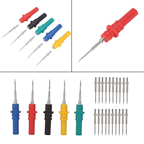 5pcs Flexible Silicon Back Probe Pin HT307A Automotive Diagnostic Probes Pin Insulation Piercing Needle Probes for Small Gauge Wires