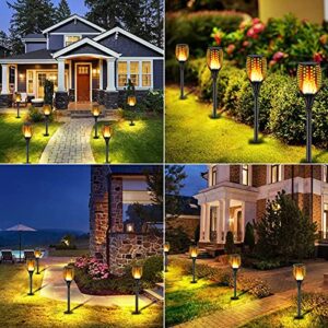 Ambaret Solar Lights Outdoor, Waterproof Flickering Flames Solar Torch Lights Outdoor Landscape Decoration Lights Dusk to Dawn Auto On/Off Security Dancing Flame Lighting for Patio Garden (4)