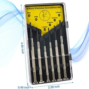 Shopping GD 6PCS Mini Screwdriver Set with Case, Precision Screwdriver Kit with 6 Different Size Flathead and Phillips Screwdrivers, Perfect mini Screwdriver Bits for Jewelry, Watch, Eyeglass Repair