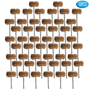 Abrasive Buffing Polishing Wheel Set for Rotary Tool,Removal of Rust Deburring on Metal Surface with 3mm Mandrel,Mini scouring pad Brush Polishing kit(grit 120 Brown 50pcs)