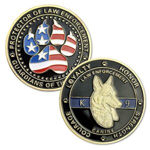 k9 dog law enforcement challenge coin canine police decoration