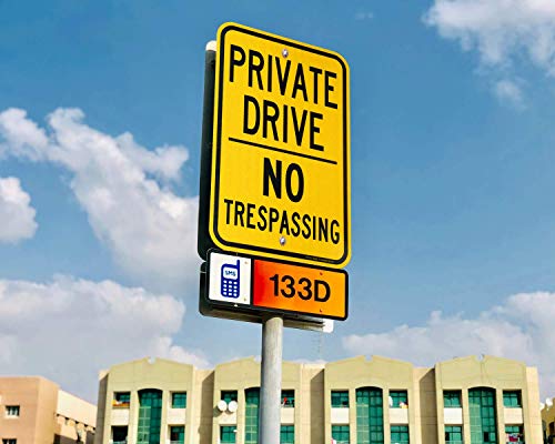 Faittoo Private Drive Sign, No Trespassing Sign, 18 x 12 Inches Engineer Grade Reflective Sheeting Rust Free Aluminum, Weather Resistant, Waterproof, Durable Ink, Easy to Mount, Indoor & Outdoor Use