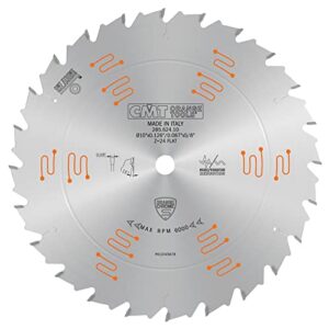 cmt orange tools 285.624.10 orange chrome ripping blade 10" x t24 flat,silver