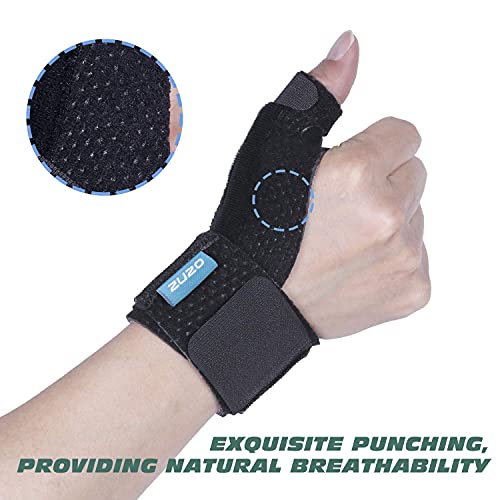 2U2O Compression Reversible Thumb & Wrist Stabilizer Splint(Improved Version) for BlackBerry Thumb, Finger, Pain Relief, Arthritis, Tendonitis, Sprained, Carpal Tunnel, Stable, S-M