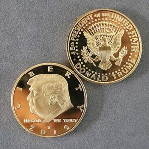 10 Pack President Donald Trump Commemorative Coins, Gold Plated Coin, Collectible Gift (10 Pack)
