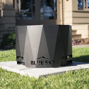 Blue Sky Outdoor Living Blue Sky Outdoor Living 24” Steel Peak Patio Smokeless Fire Pit, Firewood and/or Wood Pellet Burning