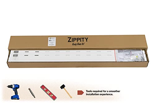 Zippity Outdoor Products ZP19037 No Dig Baskenridge Semi-Permanent Vinyl Fence, White (36in H x 42in W)- (Pack of 2)