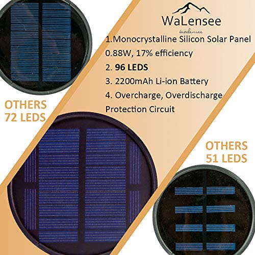 Walensee Super Large Size Solar Lights Outdoor Upgraded 43"(6 Pack) 96 LED Waterproof Flickering Flames Torch Lights Solar Spotlights Landscape Decoration Lighting Dusk to Dawn Auto On/Off Security