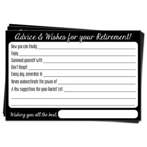 25 4x6 inch retirement advice and wishes cards