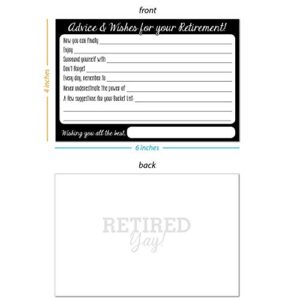 25 4x6 inch Retirement Advice and Wishes Cards