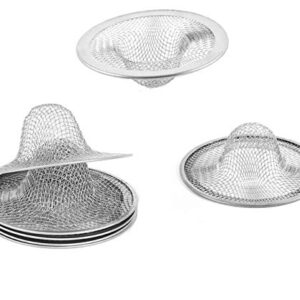 LASSUM 4 PCS Mesh Metal Sink Strainer Kitchen Bathroom Basin Sink Drain Strainer (2" x 0.79")