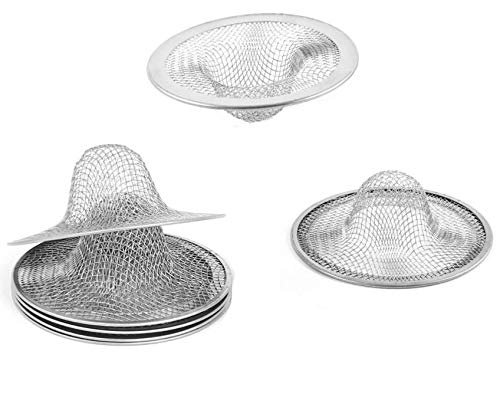 LASSUM 4 PCS Mesh Metal Sink Strainer Kitchen Bathroom Basin Sink Drain Strainer (2" x 0.79")