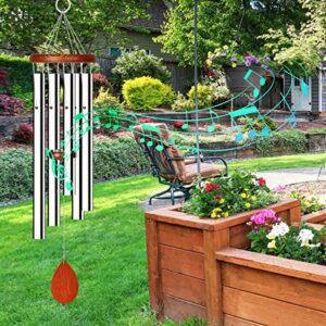 mosteck anodized aluminium wind chimes 26" inches, gift for unisex, suitable for outdoor, garden, patio decoration