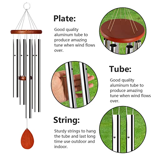 Mosteck Anodized Aluminium Wind Chimes 26" Inches, Gift for Unisex, Suitable for Outdoor, Garden, Patio Decoration