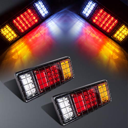 LIMICAR 40 LED Trailer Tail Lights Kit Waterproof with Reverse Turn Signal Brake Trailer Light For UTV UTE RV Camper Pickup Truck, Boat(2 Pack)