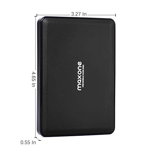 Maxone Portable External Hard Drives 500GB-USB 3.0 2.5'' HDD Backup Storage for PC, Desktop, Laptop, Mac, MacBook, Xbox One, PS4,TV, Chromebook, Windows - Black