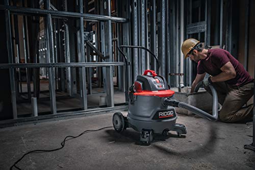 RIDGID 62718 Red 14 gallon RT1400 Wet/Dry Vacuum, Dark Gray and Red