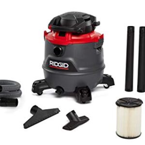 RIDGID 62723 Red 16 gallon RT1600 Wet/Dry Vacuum, Dark Gray and Red