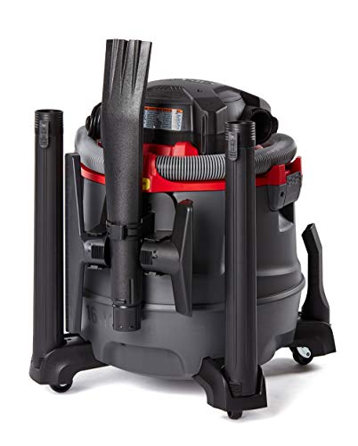 RIDGID 62723 Red 16 gallon RT1600 Wet/Dry Vacuum, Dark Gray and Red