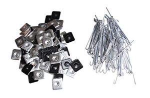 squirrel guard aluminum fasteners to attach pvc wire to solar panels – 50 aluminum hooks and matching washers
