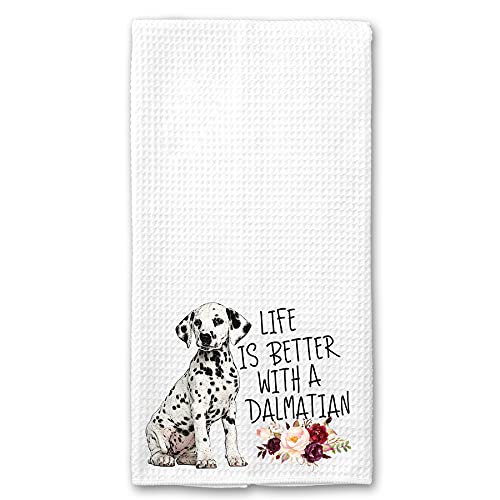 Life is Better with a Dalmatian Microfiber Kitchen Towel Gift for Animal Dog Lover