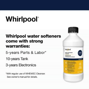 Whirlpool WHES30E 30,000 Grain Softener | Salt & Water Saving Technology | NSF Certified | Automatic Whole House Soft Water Regeneration, 0.75 inches, Off-White