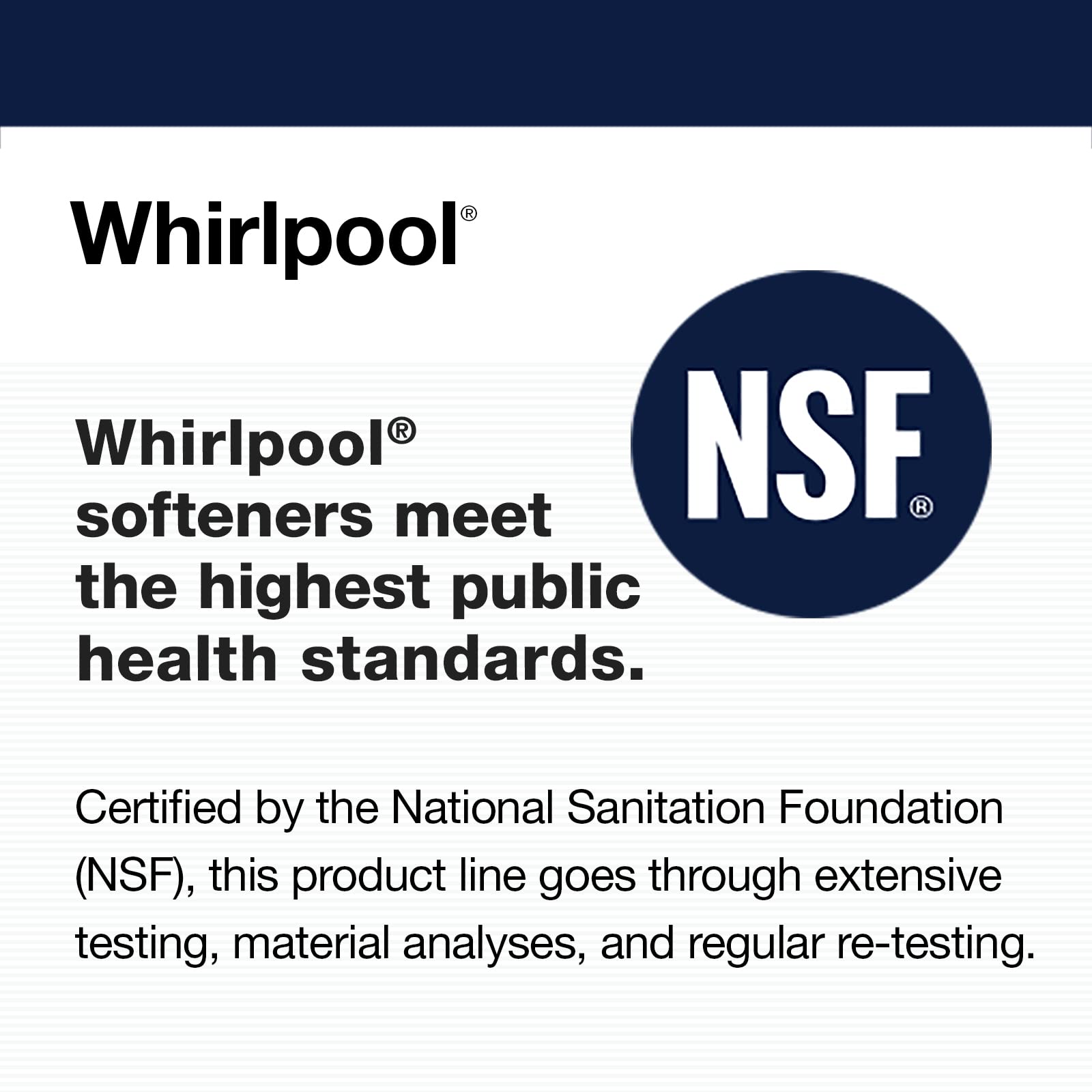 Whirlpool WHES30E 30,000 Grain Softener | Salt & Water Saving Technology | NSF Certified | Automatic Whole House Soft Water Regeneration, 0.75 inches, Off-White