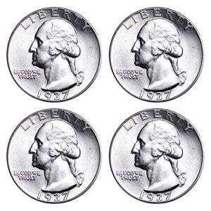 1932-1964 $1 Face 90% Silver Washington Quarters Brilliant Uncirculated