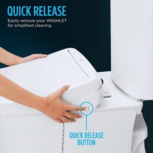 TOTO SW2043R#01 C200 Electronic Bidet Toilet Cleansing Water, Heated Seat, Deodorizer, Warm Air Dryer, and PREMIST, Round, Cotton White