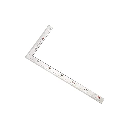 Liyafy Stainless Steel 90 Degree Shaped Dual Angle Side Square Layout Tool L Metric Square Ruler 150x300mm 90 degree angle ruler